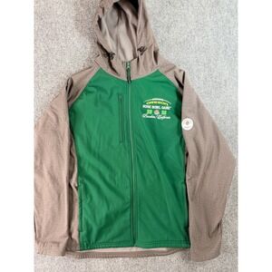 Holloway Oregon Rose Bowl Game 2020 Mens L Hooded Full Zip Jacket Green Brown